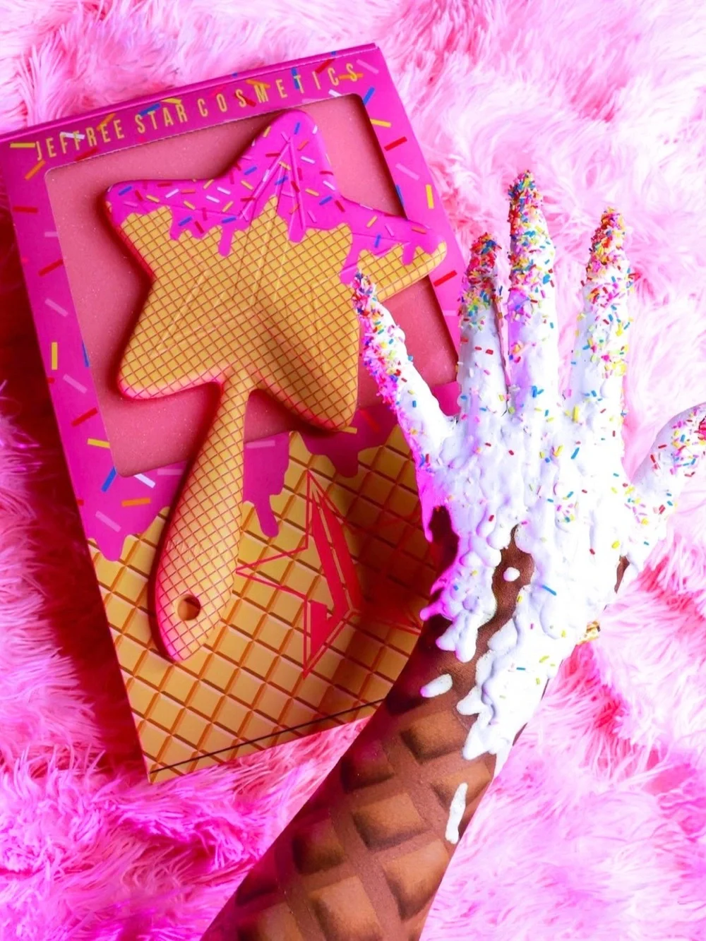 Jeffree Star | Ice Cream🍦Cone Soft Touch Mirror | NiB rare limited edition
